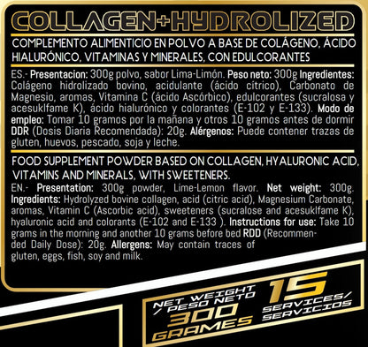 COLÁGENO HIDROLIZADO+ÁCIDO HIALURÓNICO+MAGNESIO+VITAMINA C