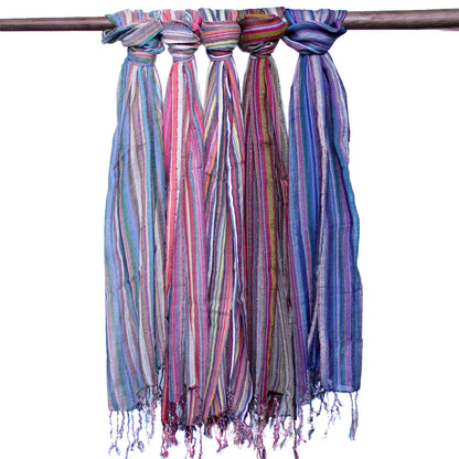 Bufandas bohemias indias - 50x180cm - Púrpuras al azar