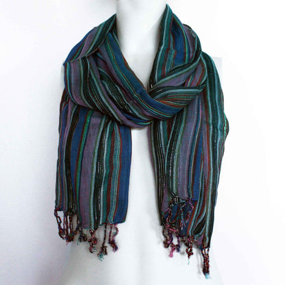 Bufandas bohemias indias - 50x180cm - Púrpuras al azar