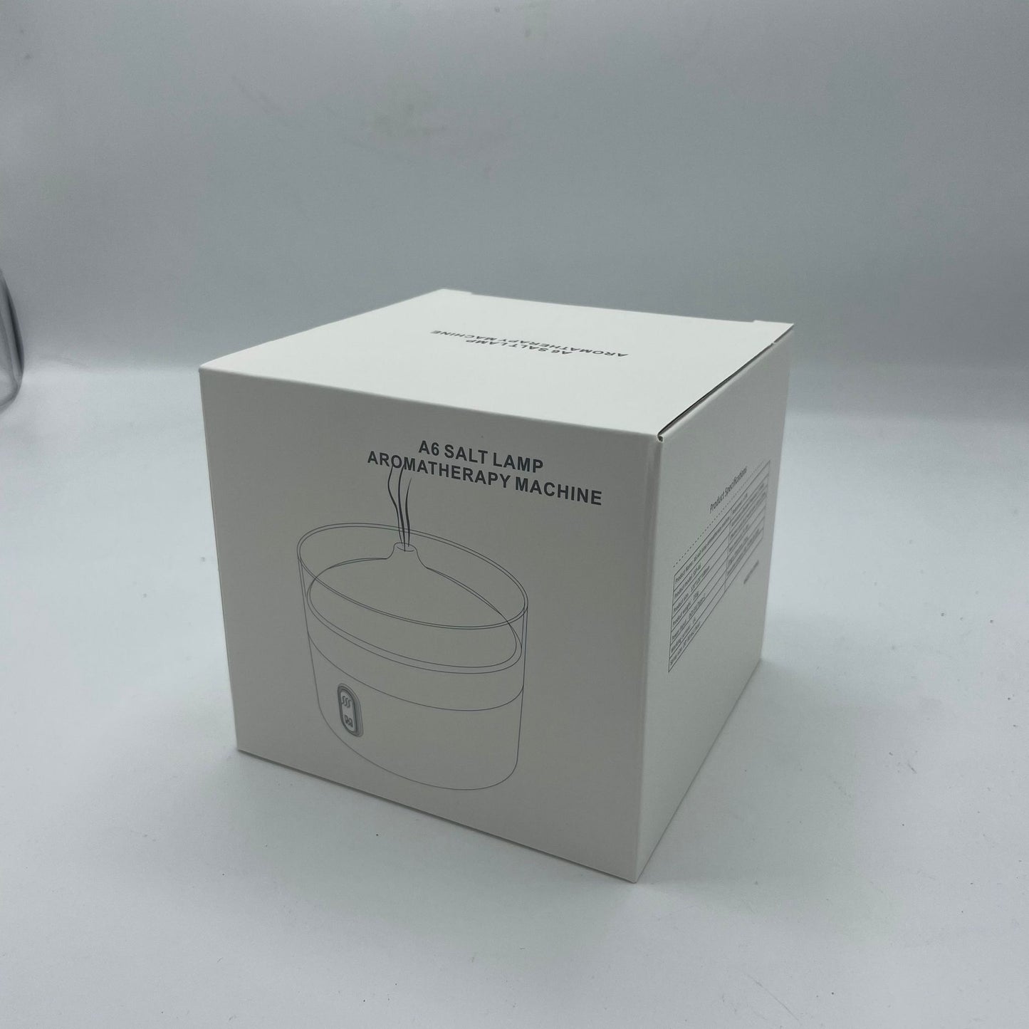 Difusor de Aroma de Sal del Himalaya - Luz Nocturna - USB-C - Efecto Llama (Sal incluida)